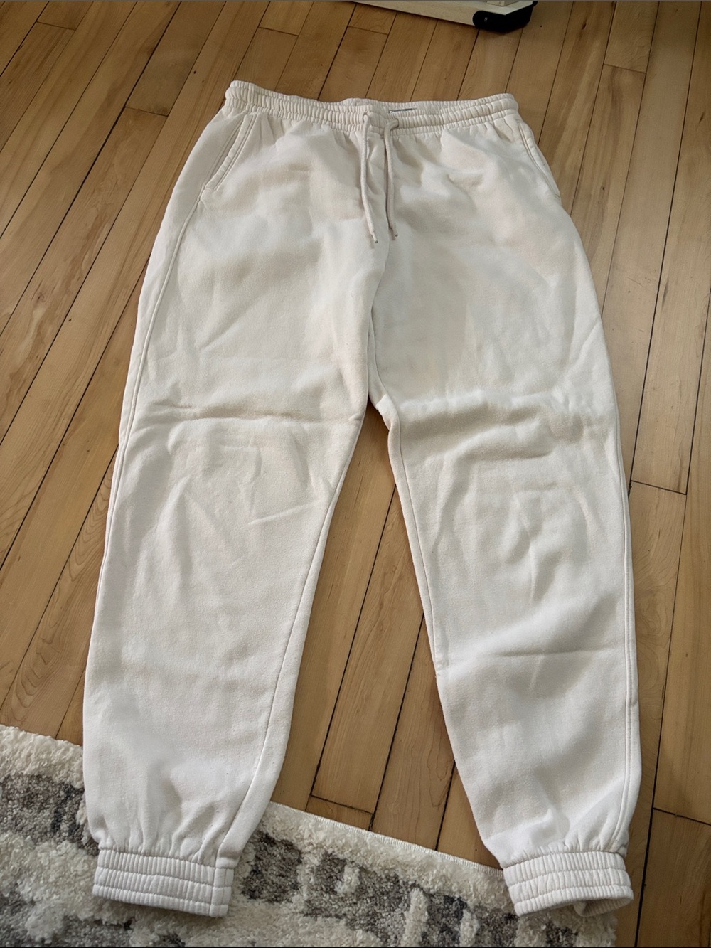 Divided Cream Sherpa-Lined Joggers
